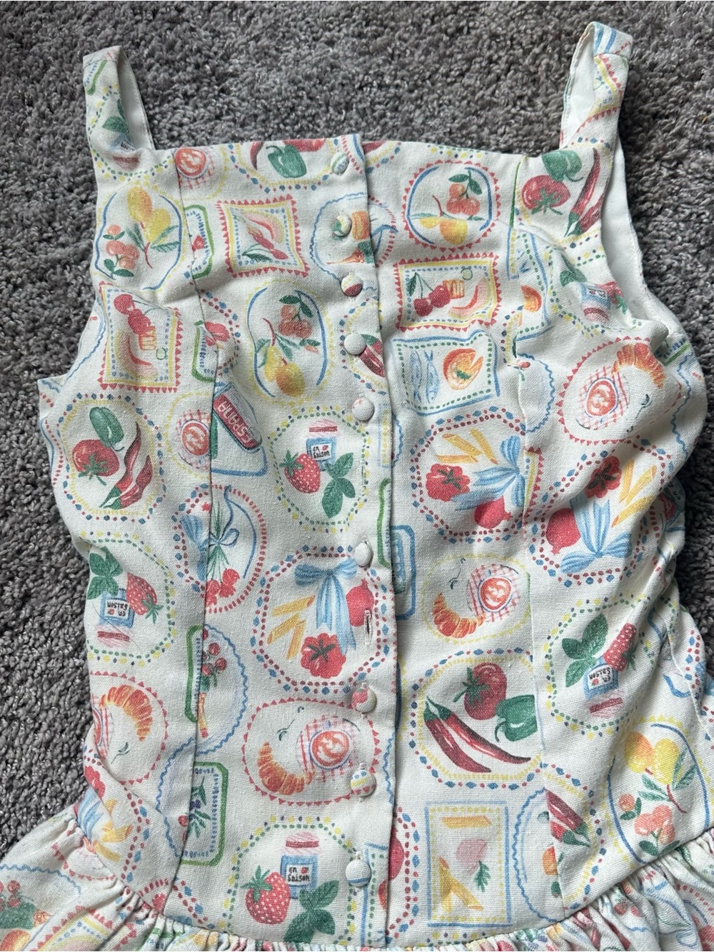 En Saison Cream Floral & Fruit Print Mini Dress - Picture 4 of 8